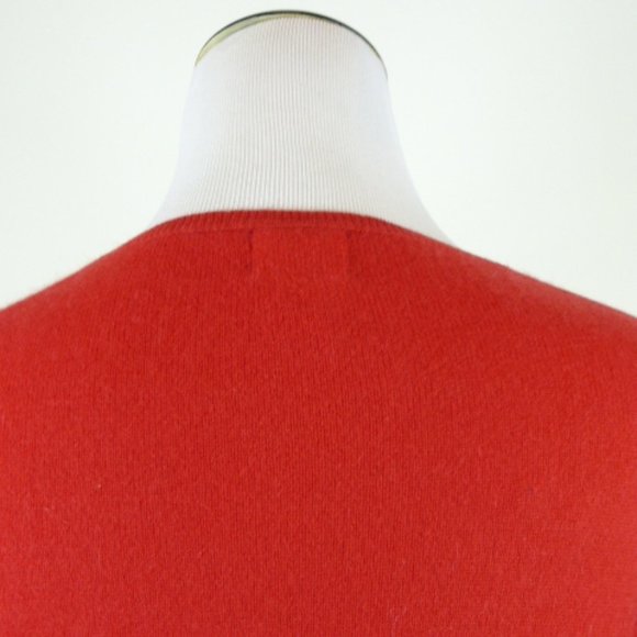 MODERN IMAGES red crewneck cashmere sweater M - Picture 4 of 5